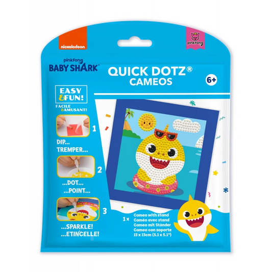 Set creativ pictura cu diamante - Baby Shark - Diamond Dotz®