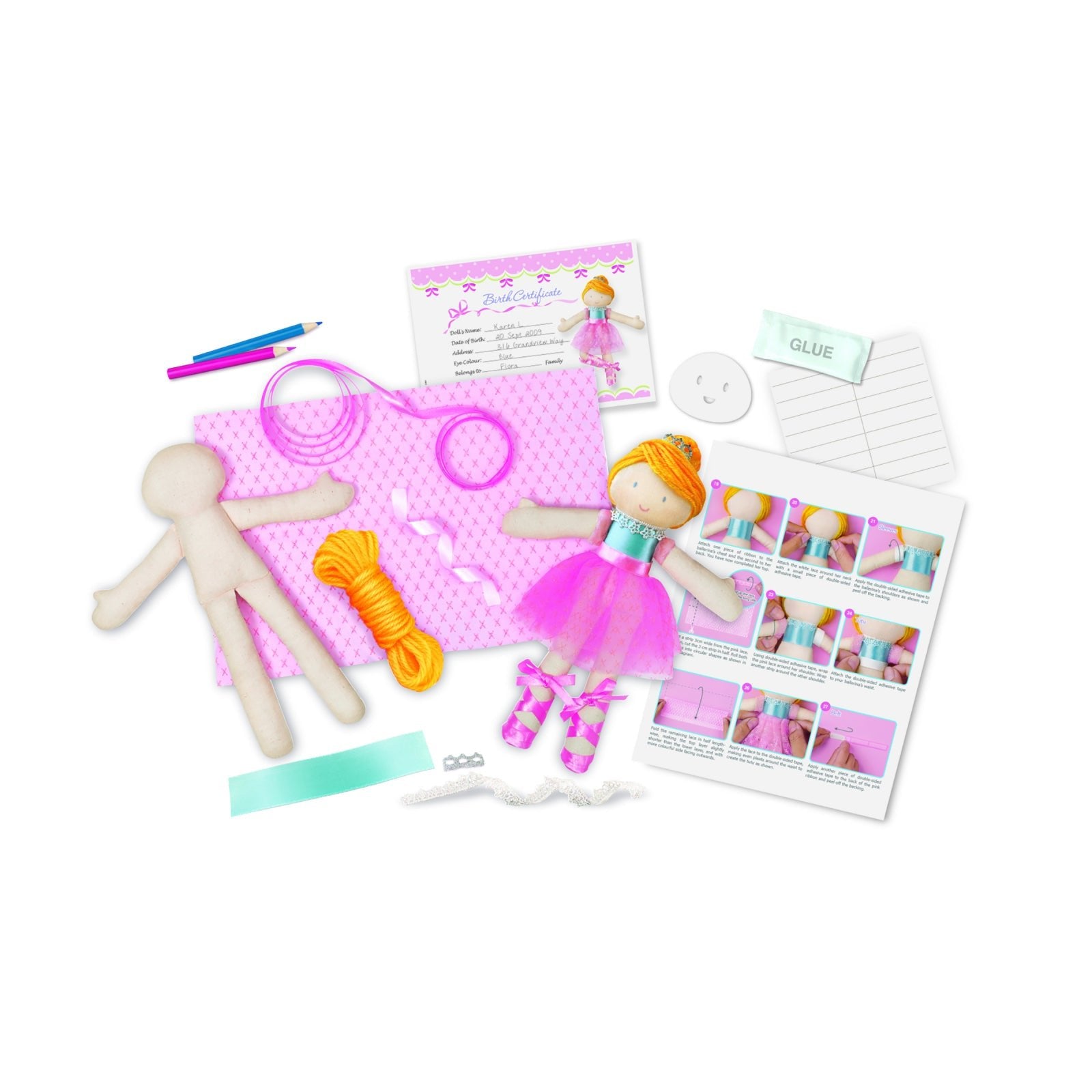 Set creativ Realizeaza propria papusa - Balerina - 4M - Publisol.ro
