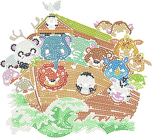 Set creativ tablou Arca lui Noe, pictura cu diamante - Diamond Dotz®