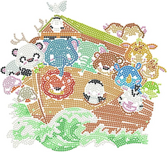 Set creativ tablou Arca lui Noe, pictura cu diamante - Diamond Dotz®