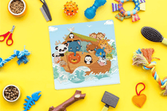 Set creativ tablou Arca lui Noe, pictura cu diamante - Diamond Dotz® - Publisol.ro