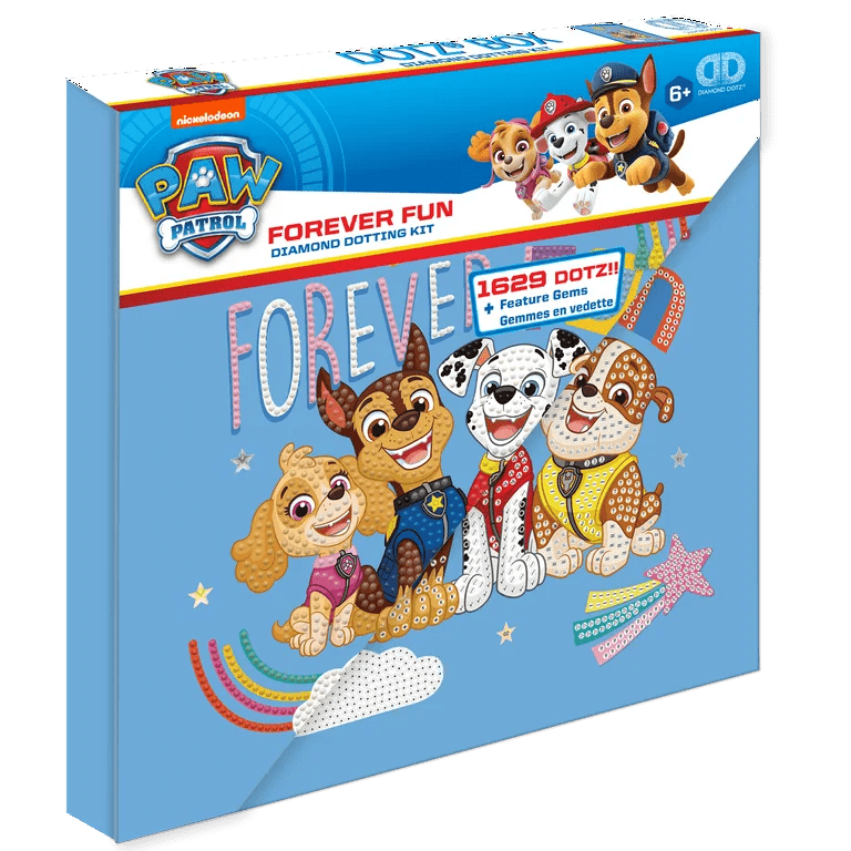 Set creativ tablou Forever Fun Patrula Catelusilor, pictura cu diamante - Diamond Dotz® - Publisol.ro