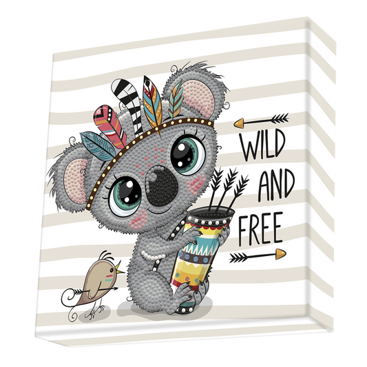 Set creativ tablou Wild and Free, pictura cu diamante - Diamond Dotz®