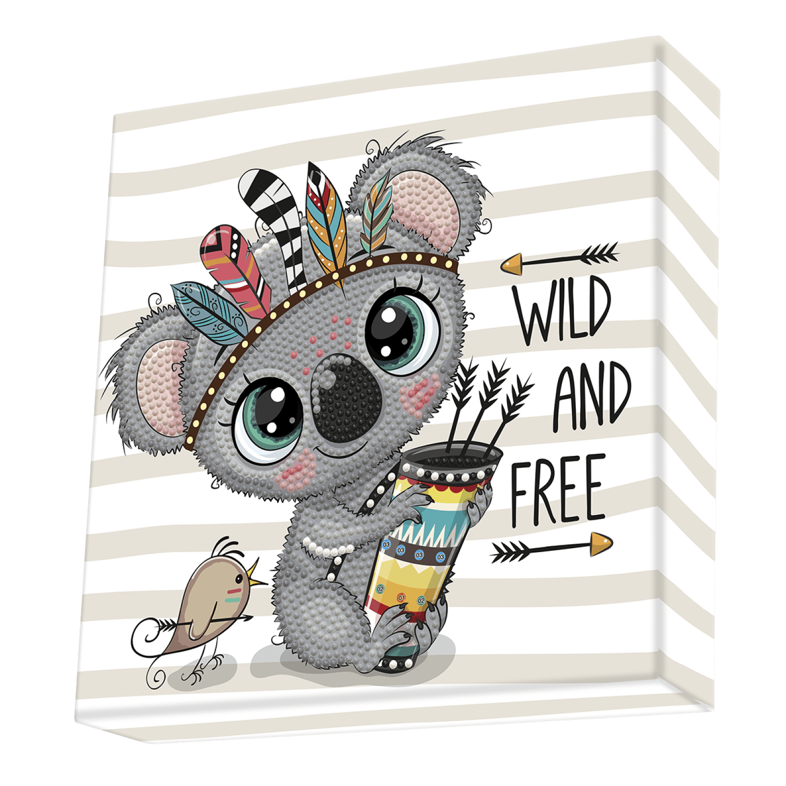 Set creativ tablou Wild and Free, pictura cu diamante - Diamond Dotz® - Publisol.ro