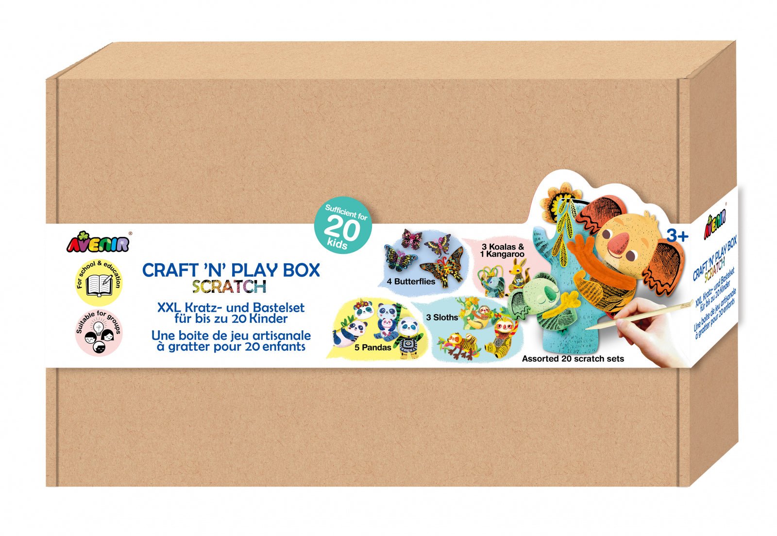 Set creativ XXL de razuit - Craft N Play Box - Avenir - Publisol.ro