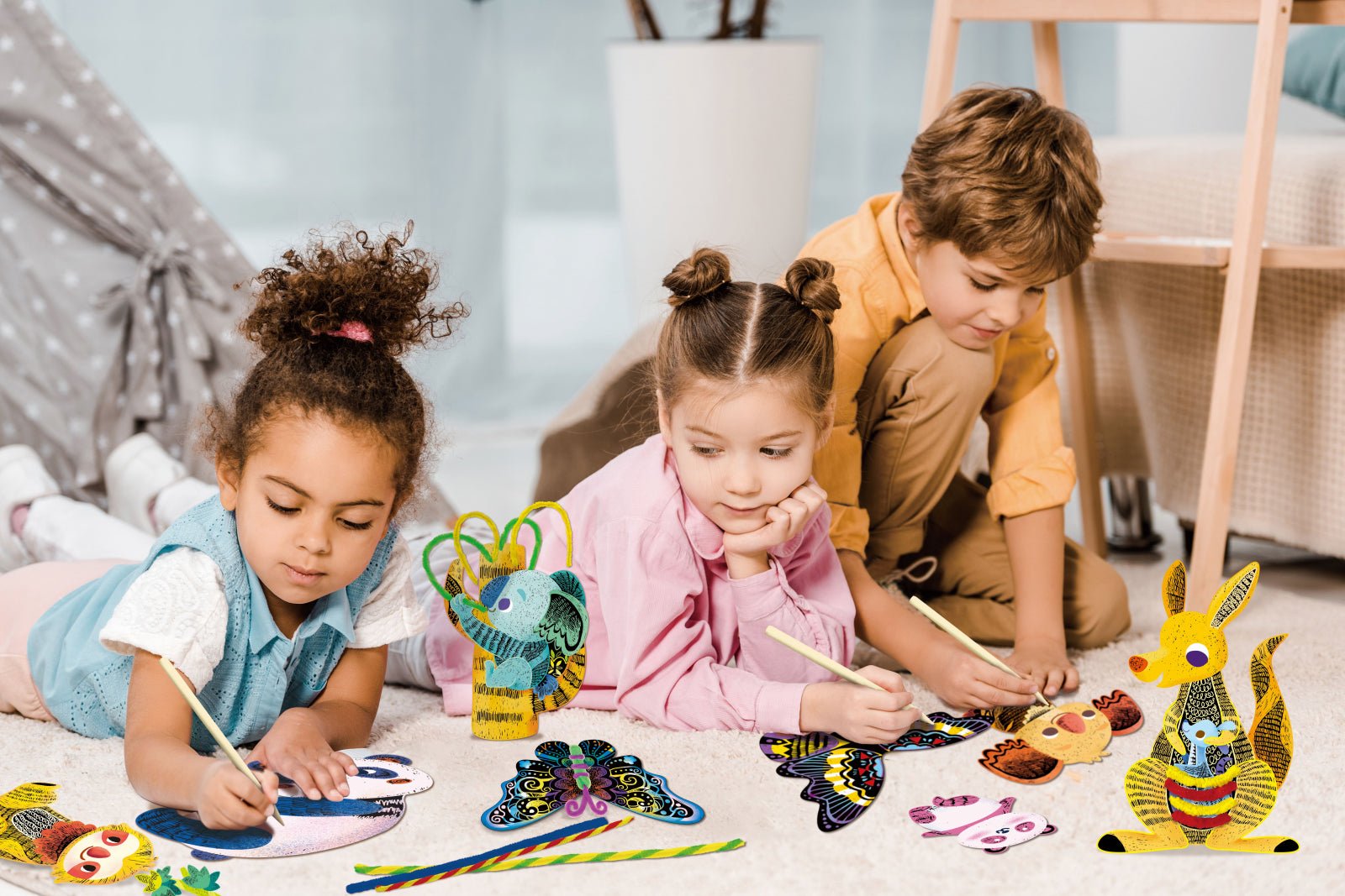 Set creativ XXL de razuit - Craft N Play Box - Avenir - Publisol.ro