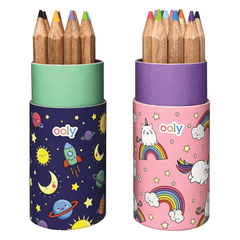 Set creioane Colorate cu ascutitoare Mini Draw n Doodle - Ooly - Publisol.ro