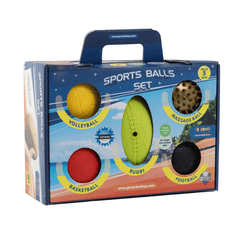 Set de 5 mingi sportive mini - Gerardo Toys - Publisol.ro