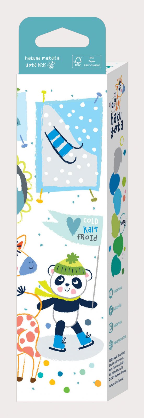 Set de 6 creioane cerate in forma de ghinda, Haku Yoka - culori reci - Avenir - Publisol.ro