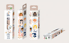 Set de 6 creioane cerate in forma de margele, Haku Yoka - culori Nude - Avenir