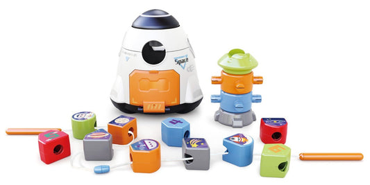 Set de constructie in forma de nava spatiala, Jucarii Bebe - Publisol.ro