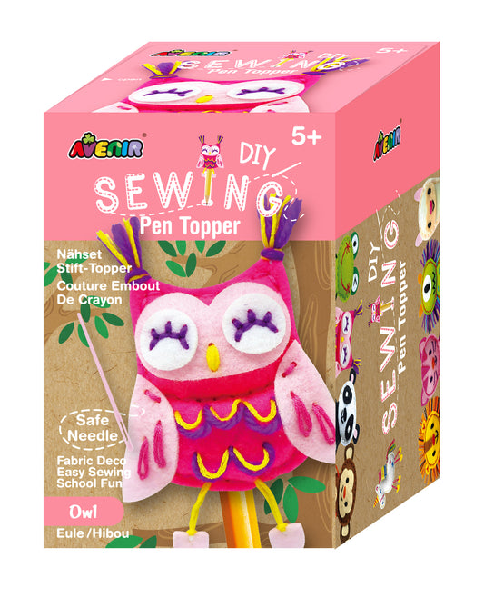 Set de cusut DIY - decoratiune topper pentru creion - Bufnita - Avenir