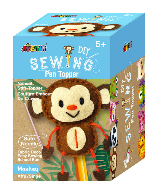 Set de cusut DIY - decoratiune topper pentru creion - Maimuta - Avenir