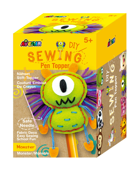 Set de cusut DIY - decoratiune topper pentru creion - Monstrulet - Avenir