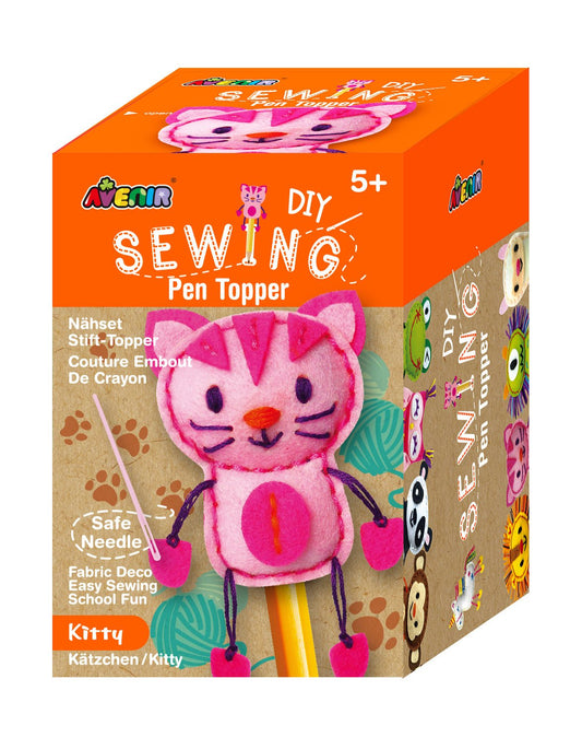 Set de cusut DIY - decoratiune topper pentru creion - Pisicuta - Avenir - Publisol.ro