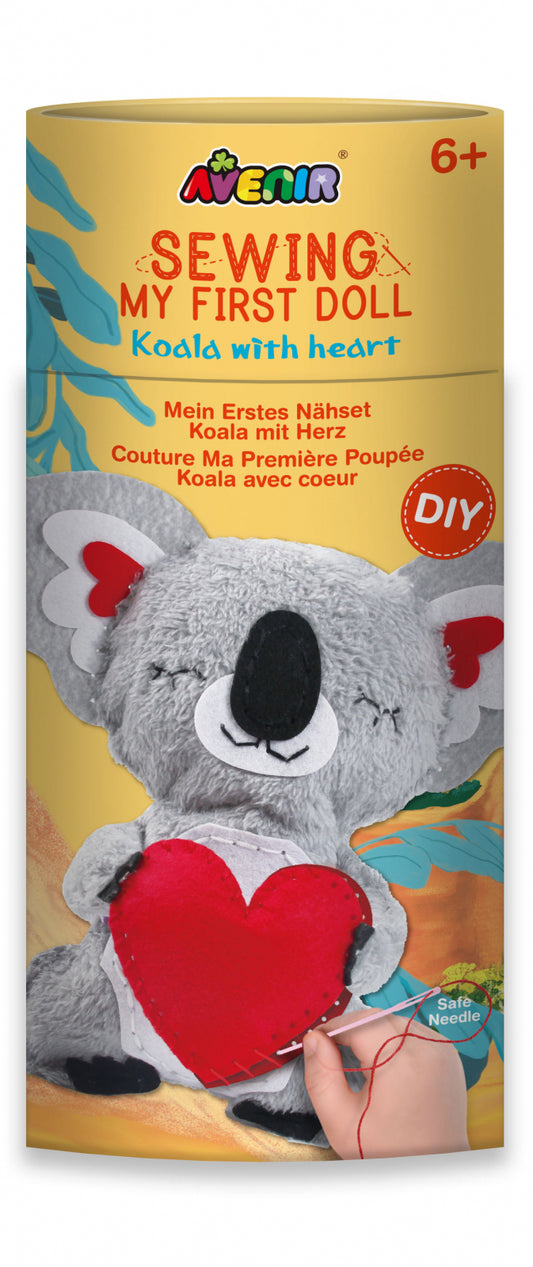 Set de cusut Prima Mea Papusa, Koala cu inima - Avenir