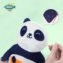 Set de cusut Prima Mea Papusa, Mama si puiul Panda - Avenir - Publisol.ro