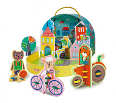 Set de joaca creativa si libera, portabil - Orasul Animalelor - Avenir