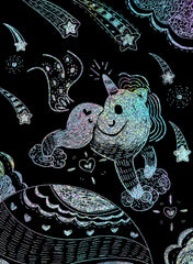 Set de razuit cu sabloane - Unicorni - Avenir