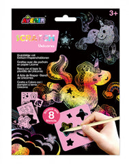 Set de razuit cu sabloane - Unicorni - Avenir