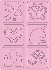 Set de razuit cu sabloane - Unicorni - Avenir - Publisol.ro