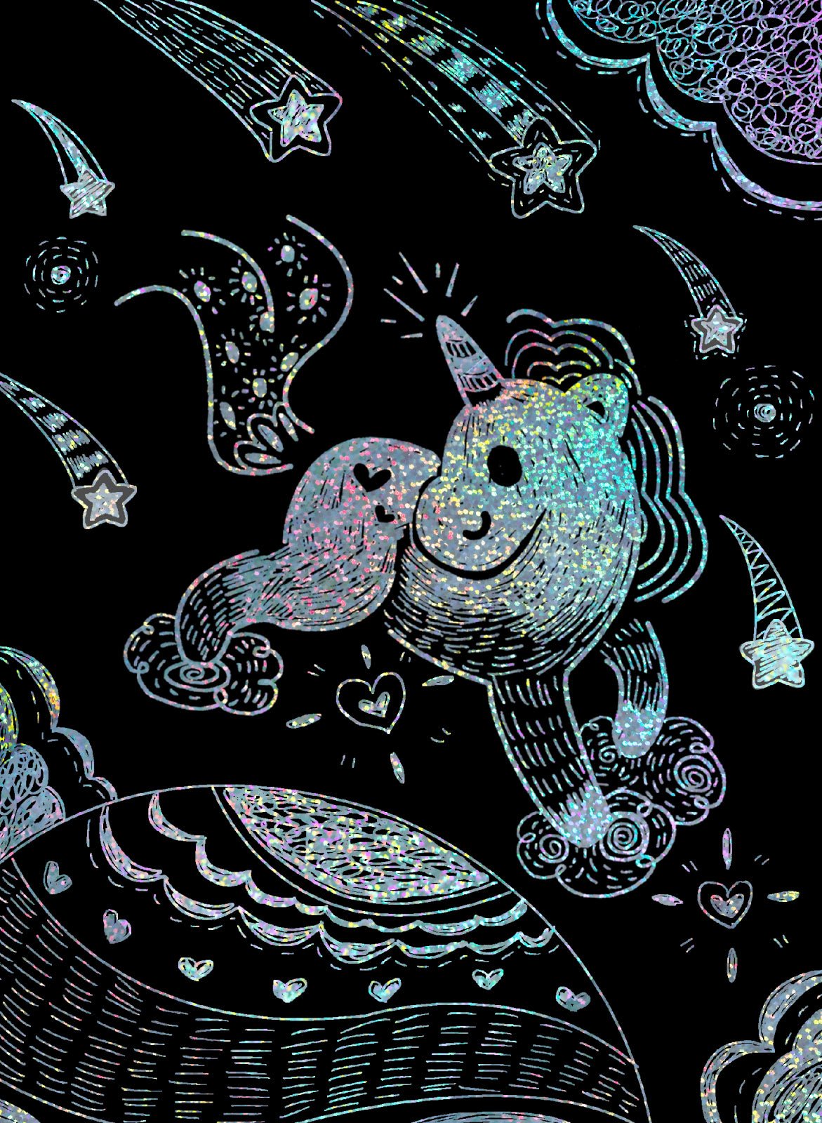 Set de razuit cu sabloane - Unicorni - Avenir - Publisol.ro