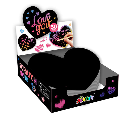 Set de razuit - Notite in forma de Inima - 50 de cartonase - Avenir