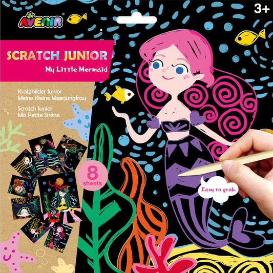 Set de razuit Scratch Junior - Mica Mea Sirena - Avenir - Publisol.ro