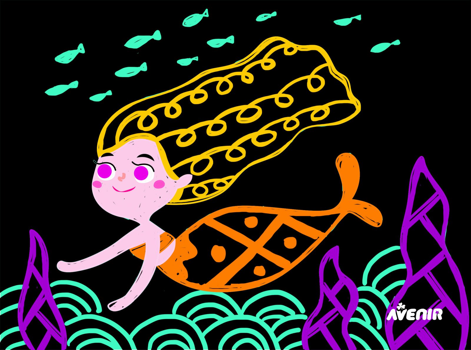 Set de razuit Scratch Junior - Mica Mea Sirena - Avenir - Publisol.ro