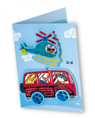 Set de razuit si realizat Felicitari - Masini - Avenir