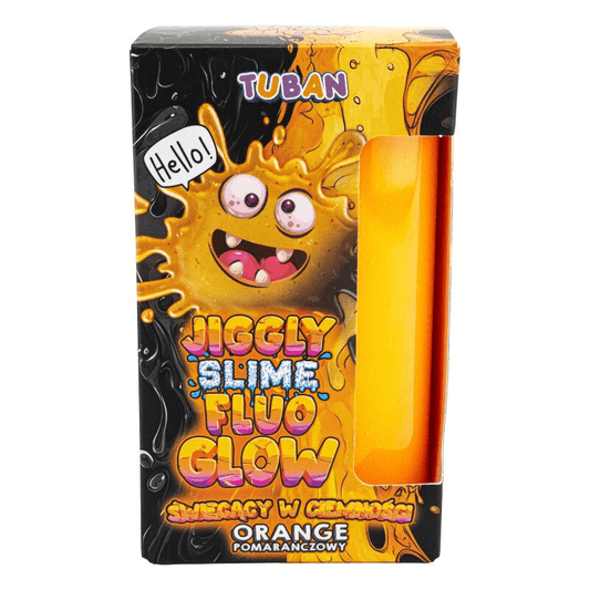 Set DIY experimente JIGGLY SLIME FLUO GLOW , PORTOCALIU 430 g - Tuban - Publisol.ro