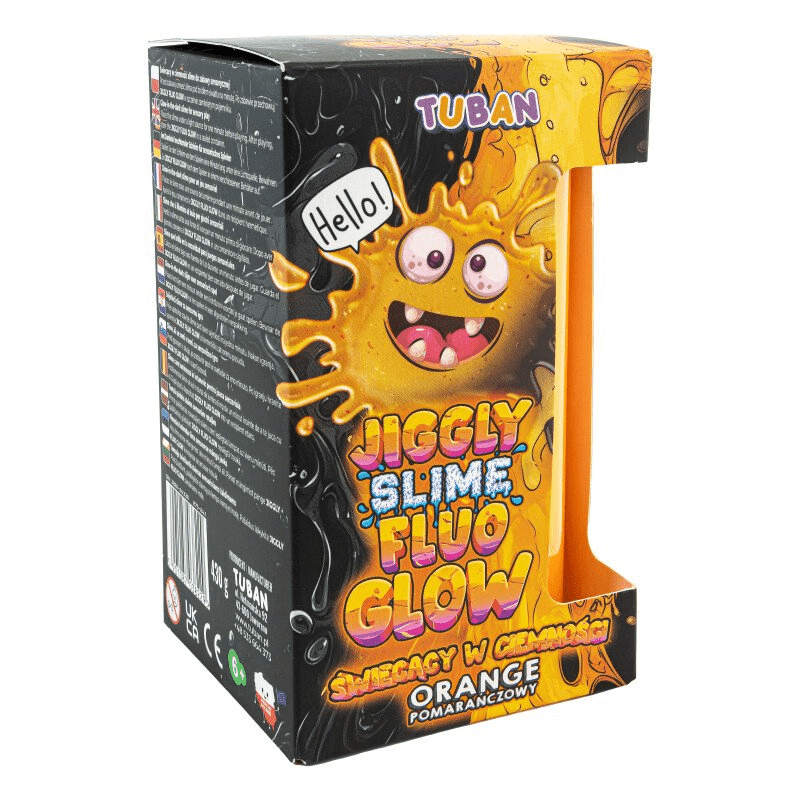 Set DIY experimente JIGGLY SLIME FLUO GLOW , PORTOCALIU 430 g - Tuban - Publisol.ro