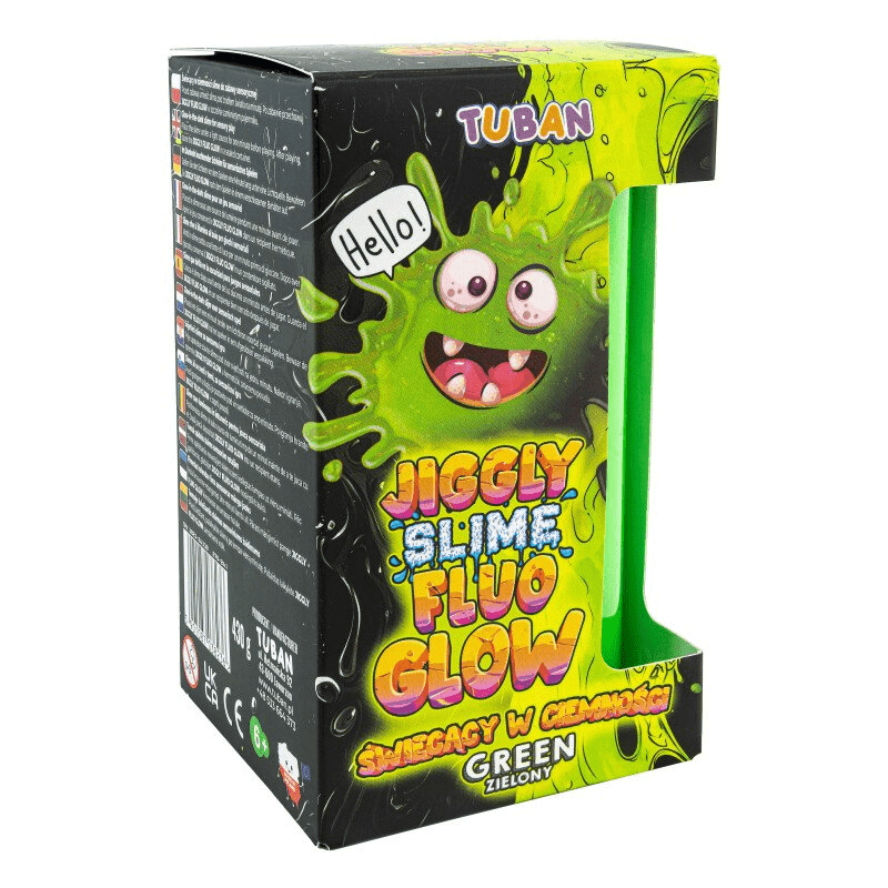 Set DIY experimente JIGGLY SLIME FLUO GLOW , VERDE 430 g - Tuban - Publisol.ro