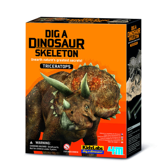 Set educativ Sapa si descopera Dinozauri - Triceratops - 4M