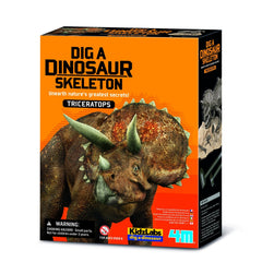 Set educativ Sapa si descopera Dinozauri - Triceratops - 4M - Publisol.ro