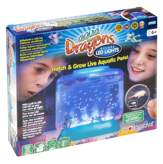 Set educativ STEM - AQUA DRAGONS Habitat Lumea subacvatica - acvariu Deluxe cu LED-uri - Aqua Dragons