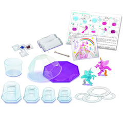 Set experimente de crescut Cristale, terariu cu Unicorni - 4M - Publisol.ro