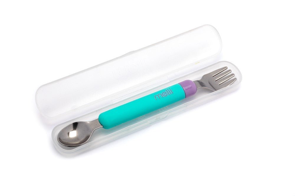 Set lingurita - furculita, blue&purple, Melii - Publisol.ro