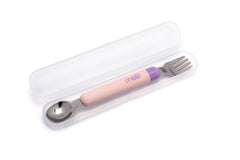 Set lingurita - furculita, pink&purple, Melii - Publisol.ro