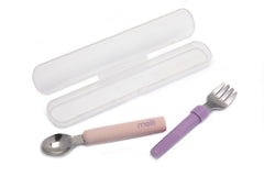 Set lingurita - furculita, pink&purple, Melii - Publisol.ro