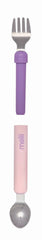 Set lingurita - furculita, pink&purple, Melii - Publisol.ro