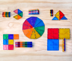 Set magnetic Magblox - 101 piese magnetice de constructie transparente - Magblox