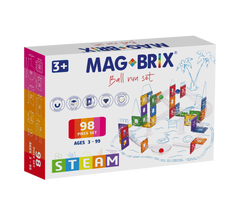 Set magnetic Magblox - 98 piese, circuit cu bile - Magbrix Marble Run - Magblox