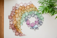 Set magnetic Magblox - 66 piese magnetice de constructie PASTEL transparente - Magblox