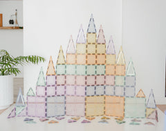 Set magnetic Magblox - 102 piese magnetice de constructie PASTEL transparente - Magblox - Publisol.ro