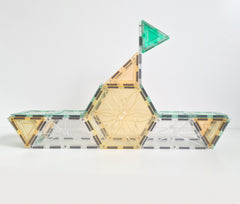 Set magnetic Magblox - 6 piese magnetice hexagon PASTEL pentru constructie - Magblox