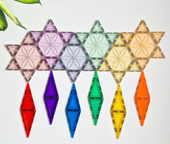 Set magnetic Magblox - 6 piese magnetice hexagon PASTEL pentru constructie - Magblox