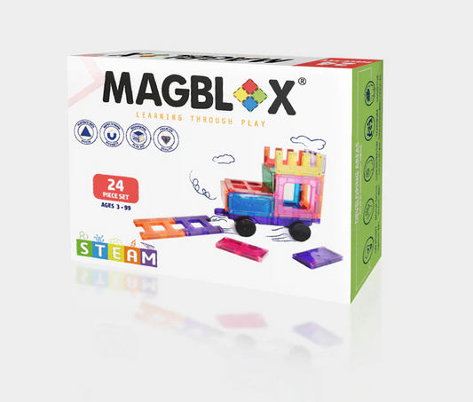 Set magnetic Magblox - 24 piese magnetice accesorii pentru constructie - Magblox