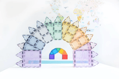 Set magnetic Magblox - 66 piese magnetice de constructie PASTEL transparente - Magblox - Publisol.ro