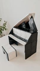 Set magnetic Magblox - 92 piese magnetice de constructie Monocrom AlbNegru - Magblox - Publisol.ro